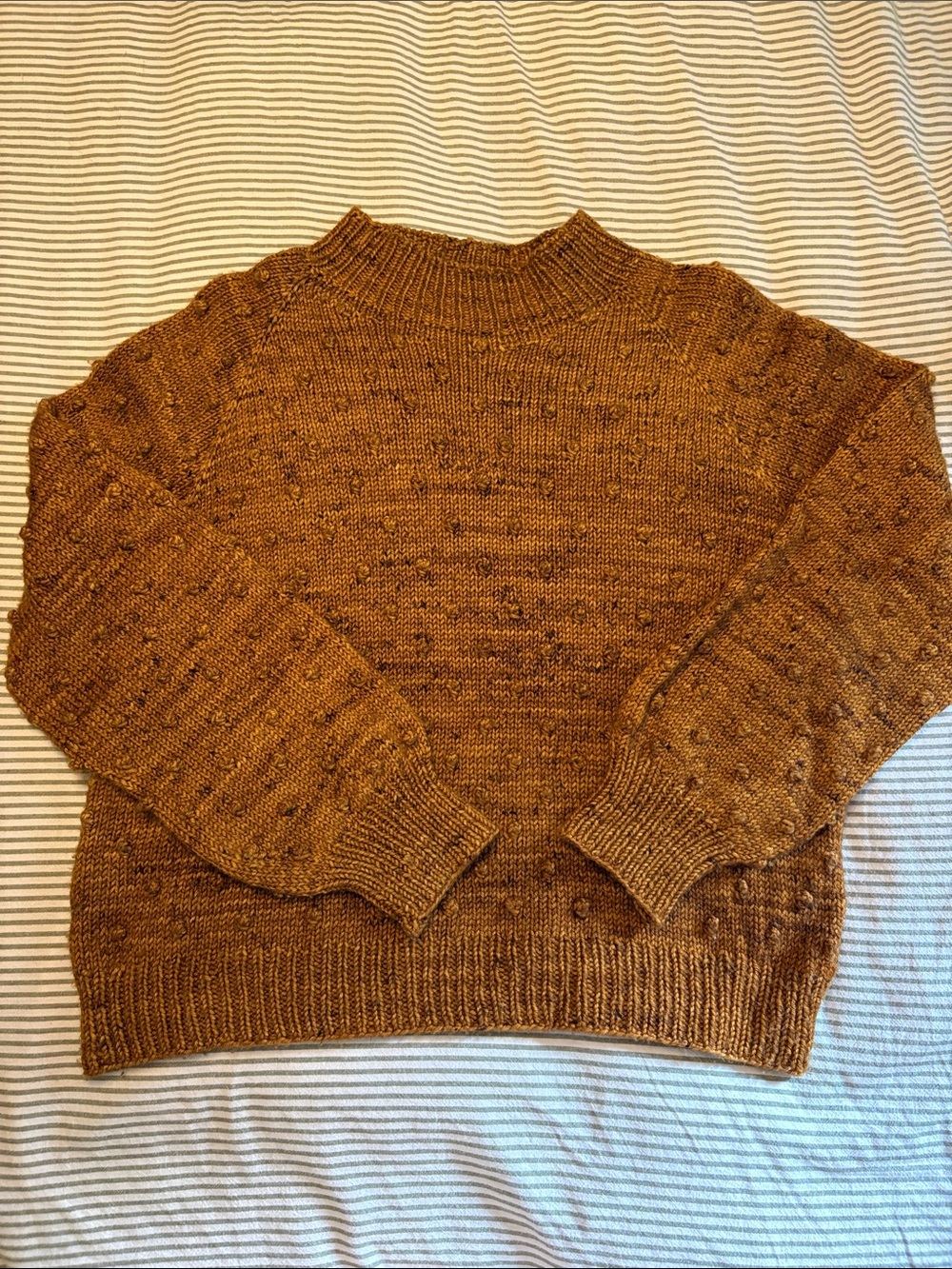 handmade/hand knit sweater madelintosh popcorn
